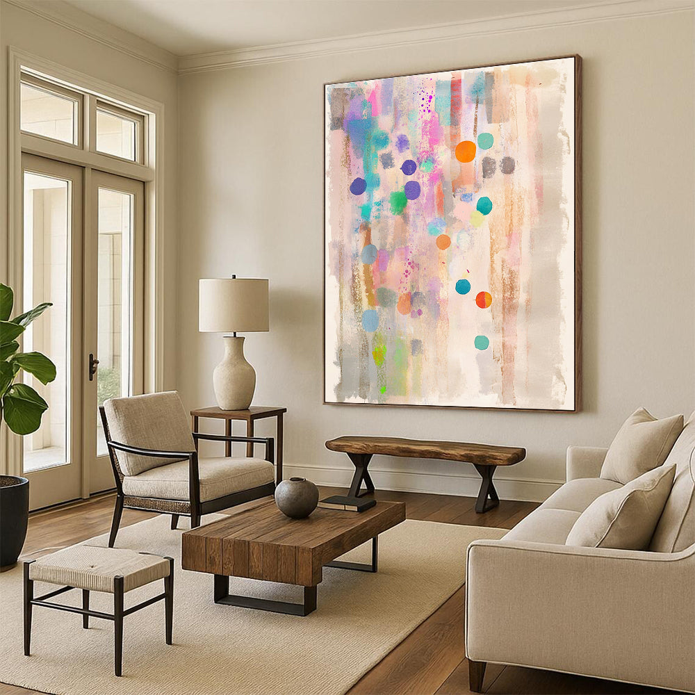 Colorful Dots and Splashes for Playful Children’s Room & Abstract Art Gallery STSC988