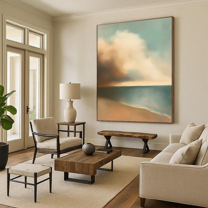 Soft Beach Abstract for Coastal - Themed Home & Relaxing Spa STSC596