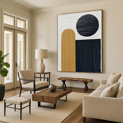 Geometric Textured Abstract for Minimalist Home Office & Art Gallery Corridor STSC451