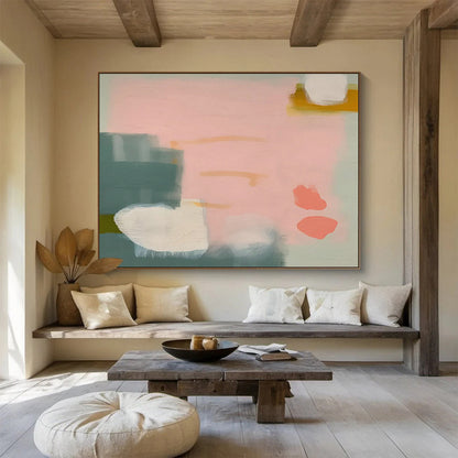 Fresh Color Block Abstract Art for Modern Scandinavian Entryway DLZ2872