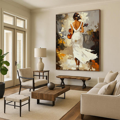 Woman with Violin Art for Classical Music Lover’s Home & Artistic Event Venue STSC1379