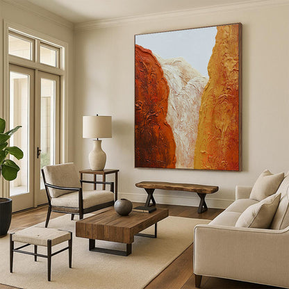 Colorful Mountain - Inspired Abstract Art for Adventure Lodge & Outdoor Enthusiast’s Home DLZ1217