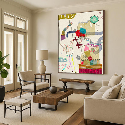 Whimsical Collage Art for Family - Friendly Restaurant Kids' Zones DLZ0174