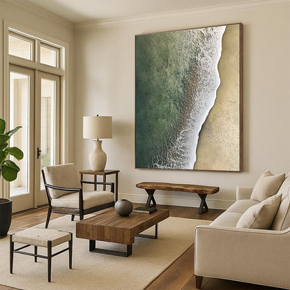 Aerial Beach Shoreline for Modern Beach House & Travel - Themed Café STSC1159
