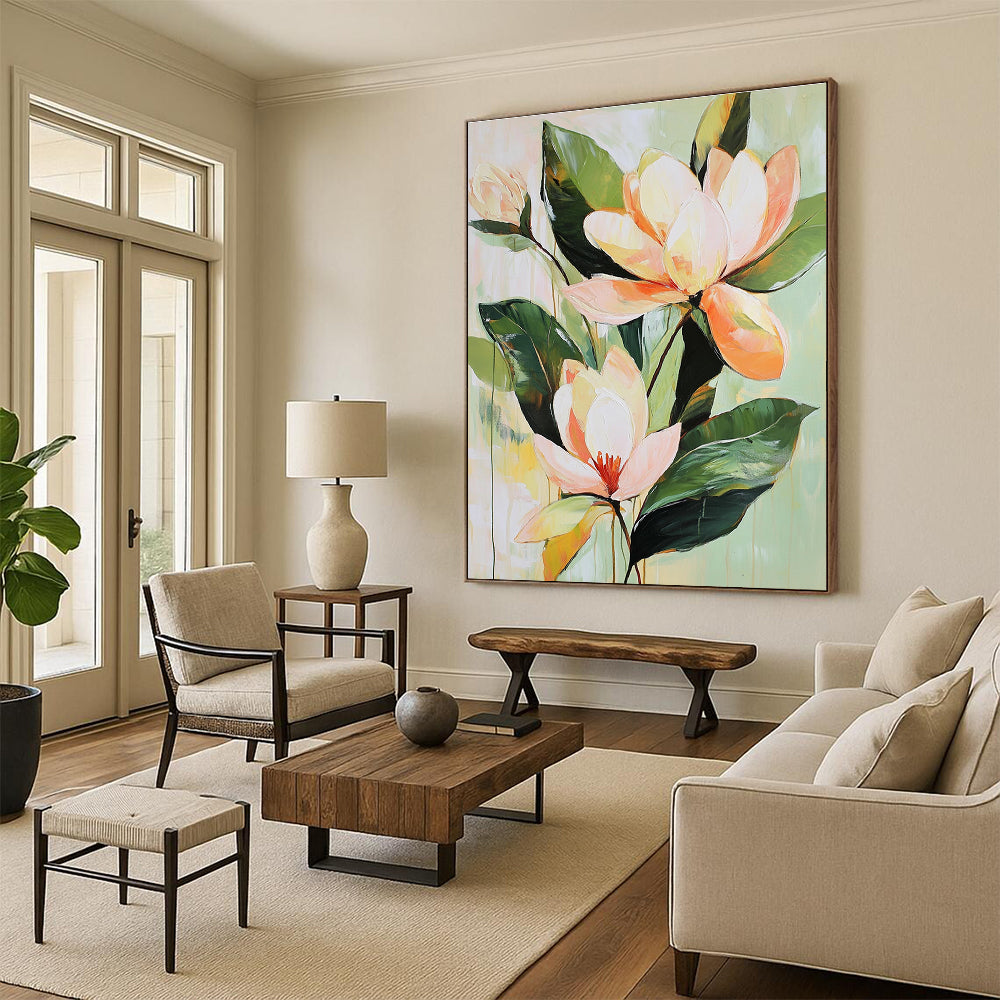 Peach - Colored Flower Blooms for Feminine Bedroom & Charming Café STSC355