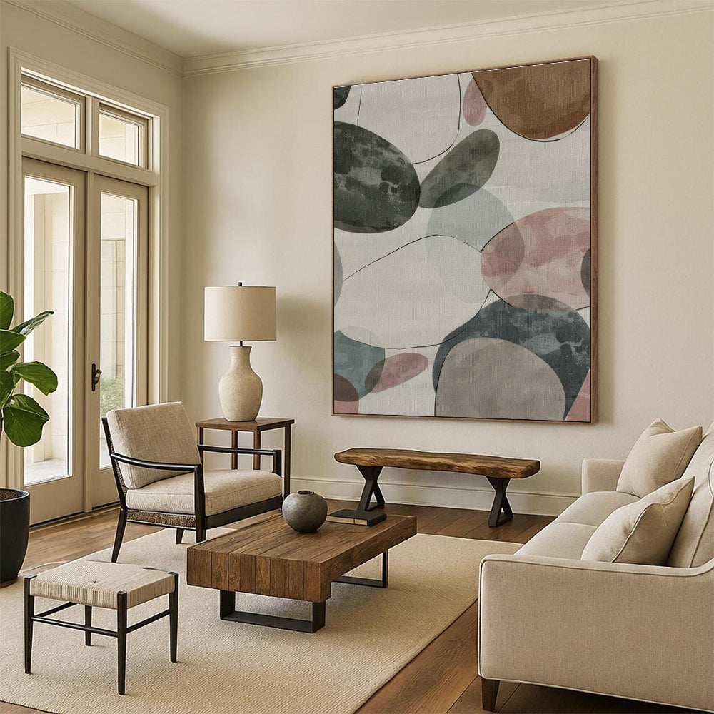 Colorful Oval Pattern Art for Living Room & Dining Room DLZ0413