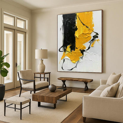 Yellow - Accented Abstract Art for Modern Kitchen & Art - Lover’s Studio DLZ1447
