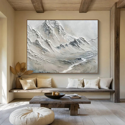 3D Grey Mountain Relief Art for Industrial - Chic Study DLZ2841