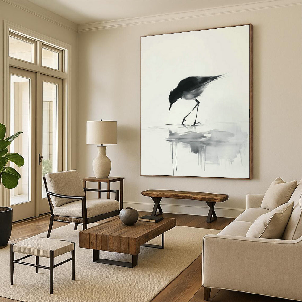 Ink - Style Bird Painting for Bedroom & Study DLZ0424