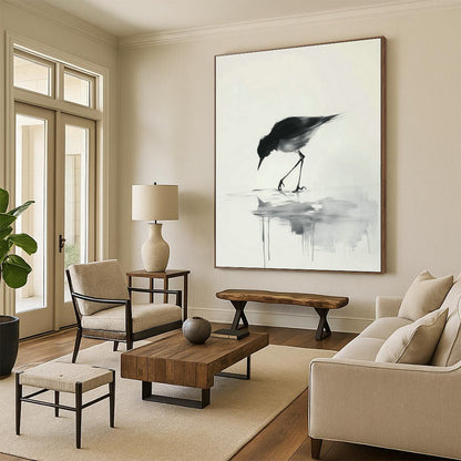 Ink - Style Bird Painting for Bedroom & Study DLZ0424