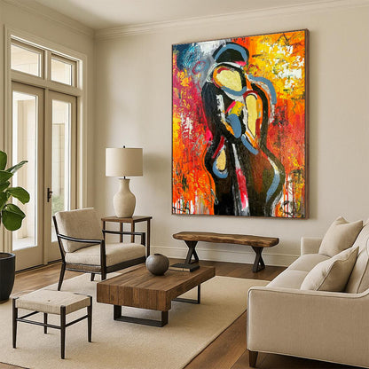 Abstract Embrace Art for Romantic Bedroom & Bohemian Gallery DLZ2111