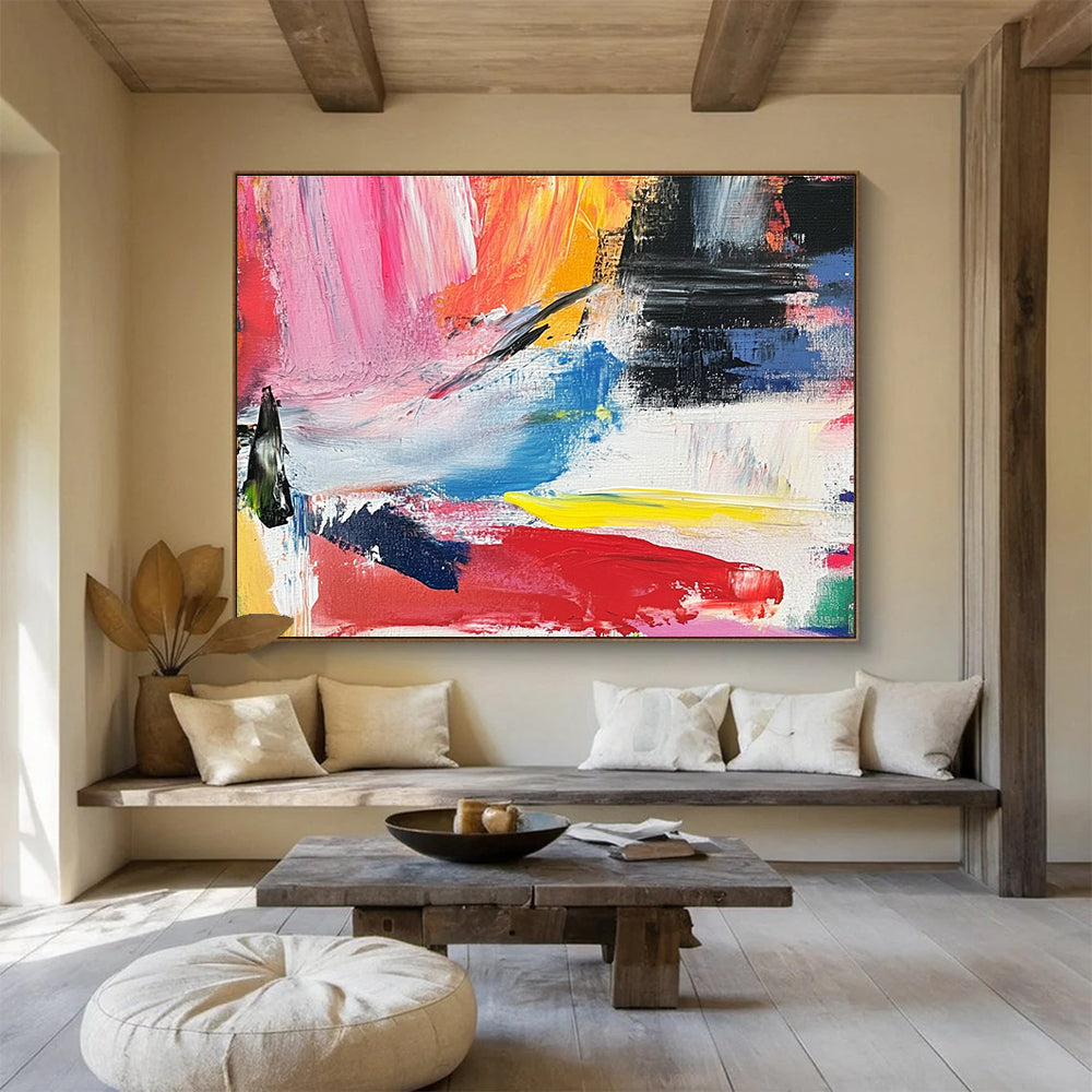 Bold Color Block Abstraction Art for Modern Art Gallery & Trendy Office SC437