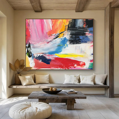 Bold Color Block Abstraction Art for Modern Art Gallery & Trendy Office SC437