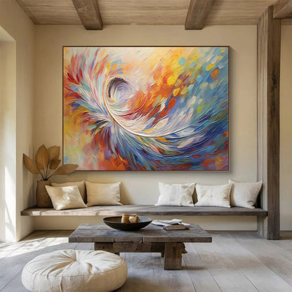 Colorful Swirl Abstract Art for Modern Art Gallery Feature Exhibits DLZ3254