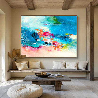 Blue - Tone Colorful Abstract Art for Inviting Dining Areas DLZ2415