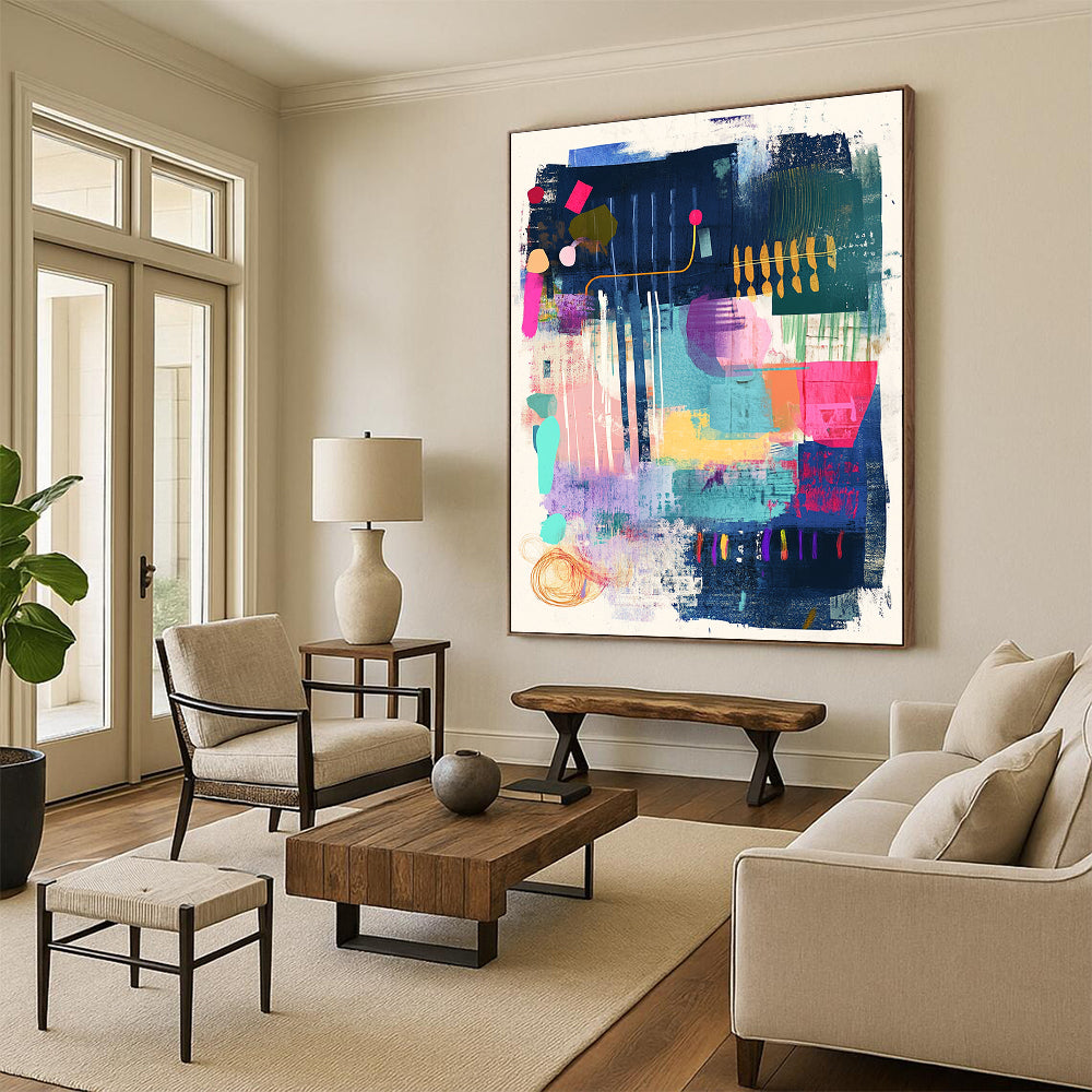 Modern Abstract Shapes for Urban Loft Living Room & Avant - Garde Art Gallery STSC967