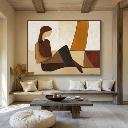 Abstract Figure Art for Minimalist Home Office & Art - Lovers' Library SC345