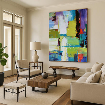 Colorful Geometric Abstract Art for Creative Studio & Trendy Café DLZ1783