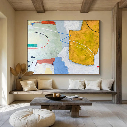 Colorful Geometric Abstract for Creative Office Break Area DLZ2943