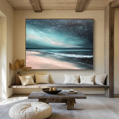 Moonlit Beach Serenity Art for Spa Retreat & Relaxation Room SC398