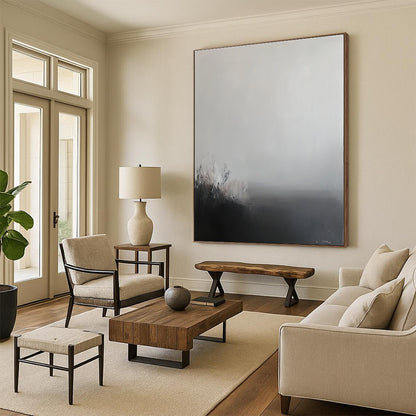 Misty Landscape Abstract for Thoughtful Reading Nook & Lakeside Cottage STSC288