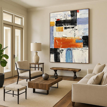 Colorful Abstract Composition Art for Creative Studio & Community Center DLZ0625