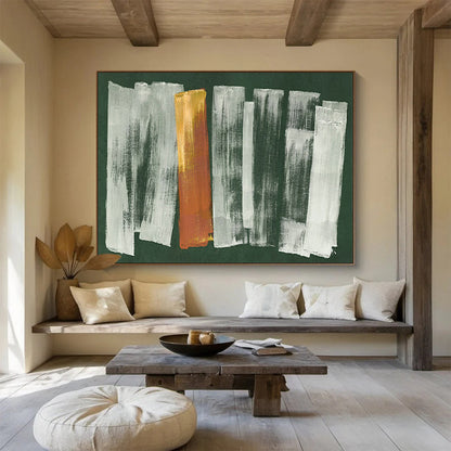 Green - Background Brushstroke Abstract for Eco - Friendly Café DLZ2996