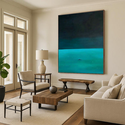 Serene Solitary Boat Art for Zen Home Meditation Corners & Nightstand - Side Relax Zones DLZ0293