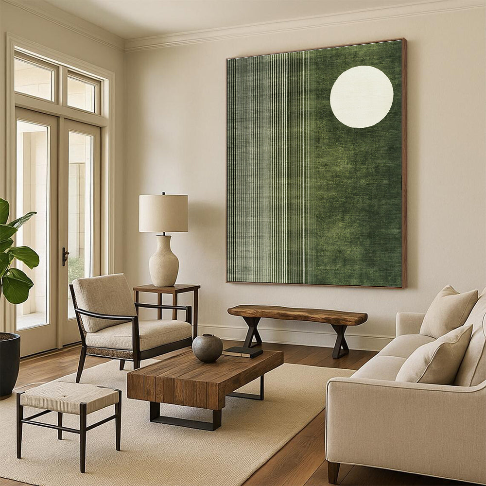 Green and White Geometric for Contemporary Office & Nature - Inspired Lounge STSC1251