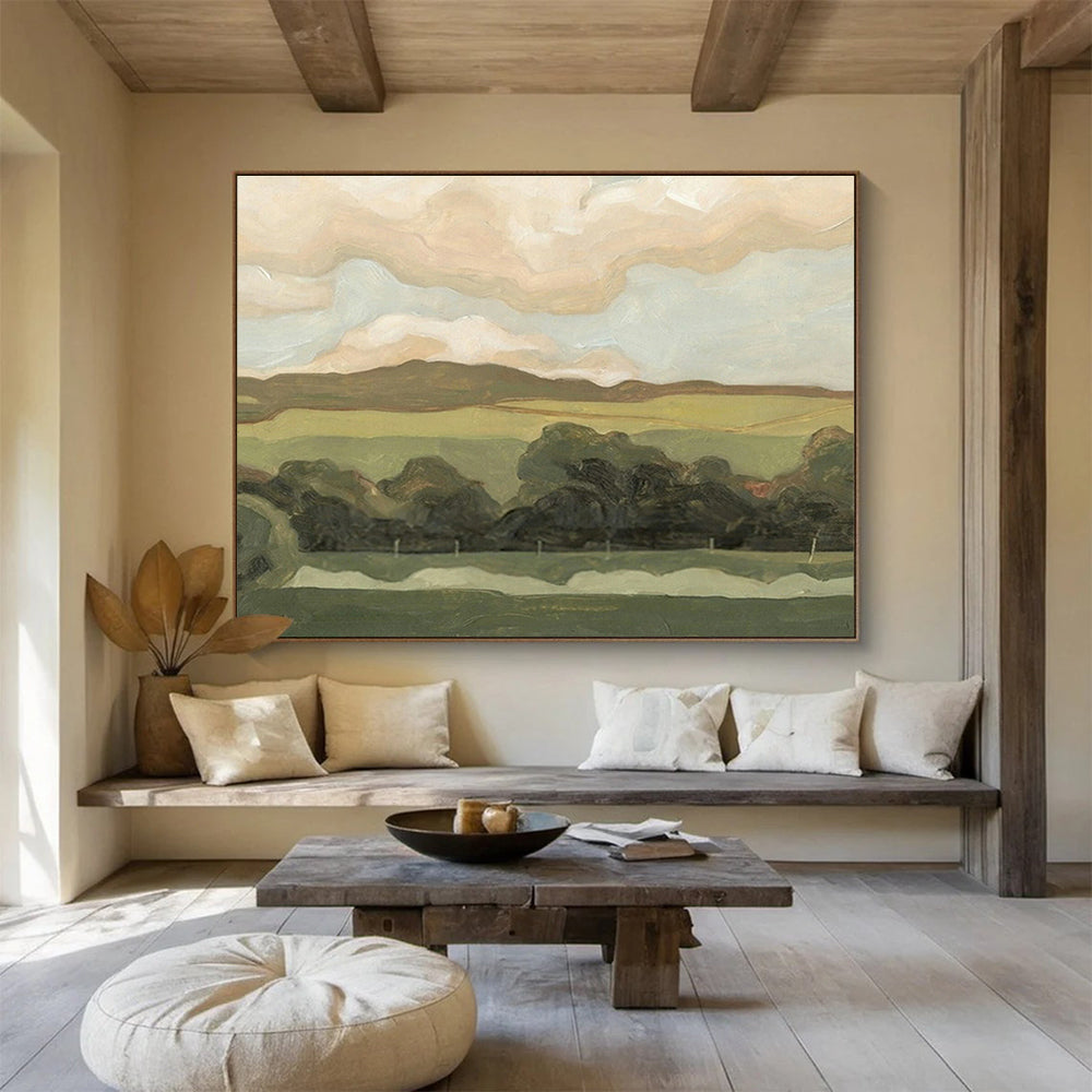 Pastoral Landscape Oil Painting for Country - Style Dining Room DLZ2809