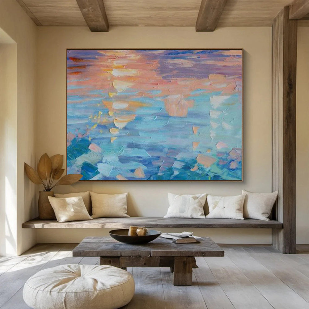 Colorful Coastal Abstract Art for Beachfront Vacation Rental DLZ3046