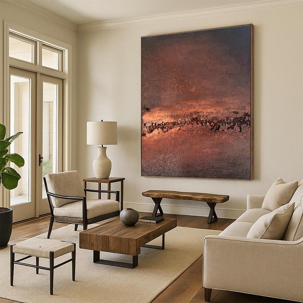 Brown - Texture Art for Rustic Steakhouse Dining Walls DLZ0190