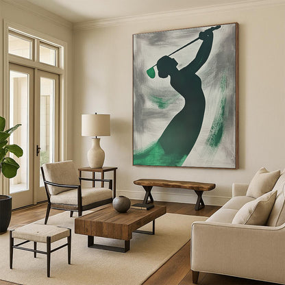 Golfer Silhouette Art for Sports - Loving Home Den & Golf Clubhouse STSC1065
