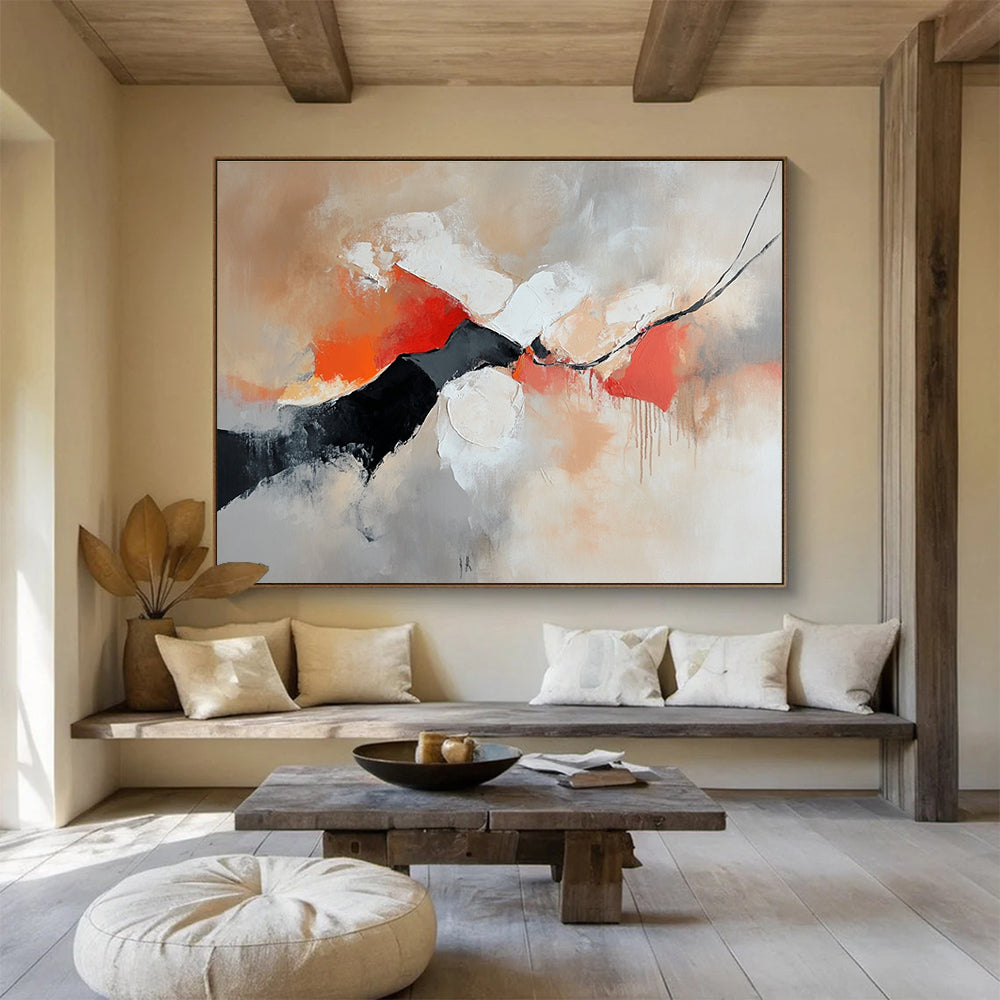 Earth - Toned Abstract Art for Rustic - Modern Home Office & Nature - Themed Restaurant SC265