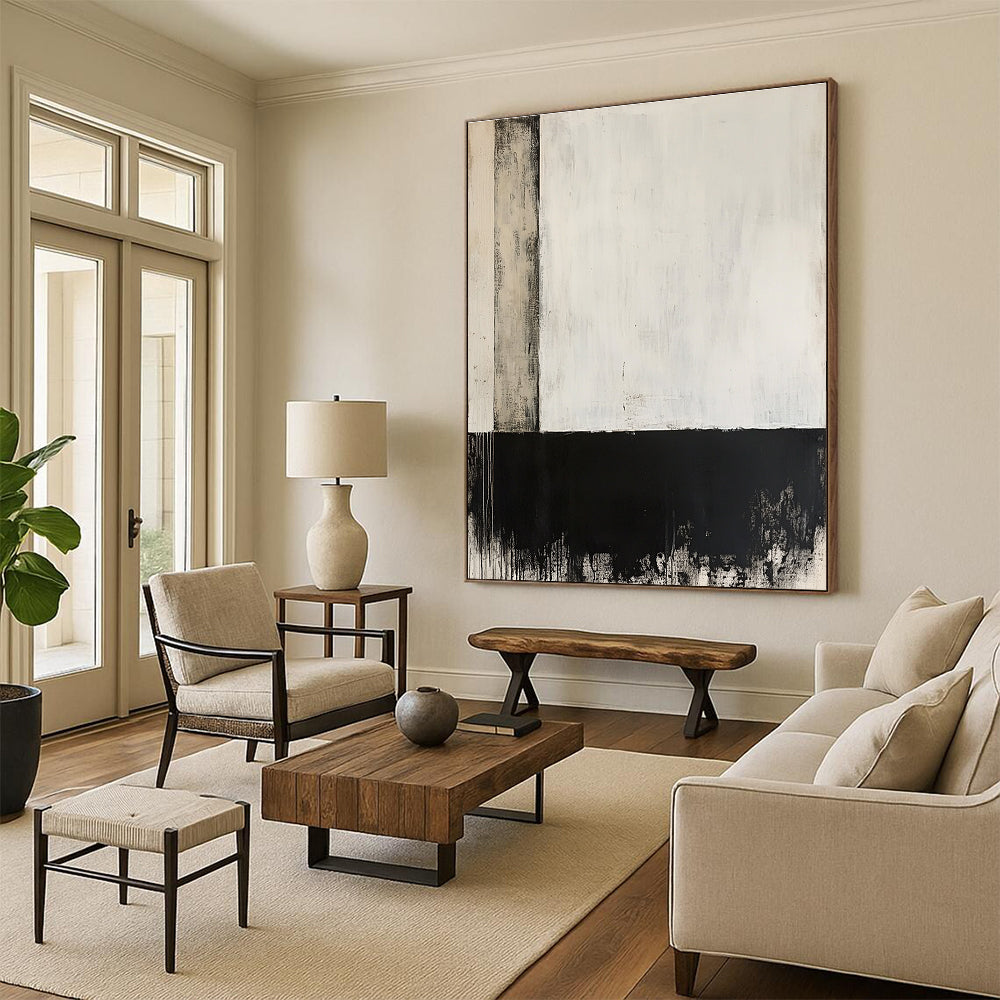 Black and White Minimalist for Contemporary Art Space & Modern Dining Room STSC235
