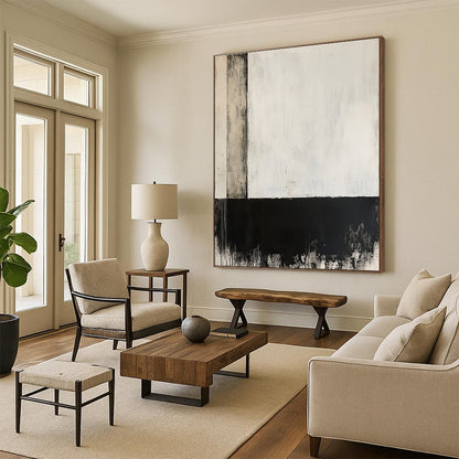 Black and White Minimalist for Contemporary Art Space & Modern Dining Room STSC235
