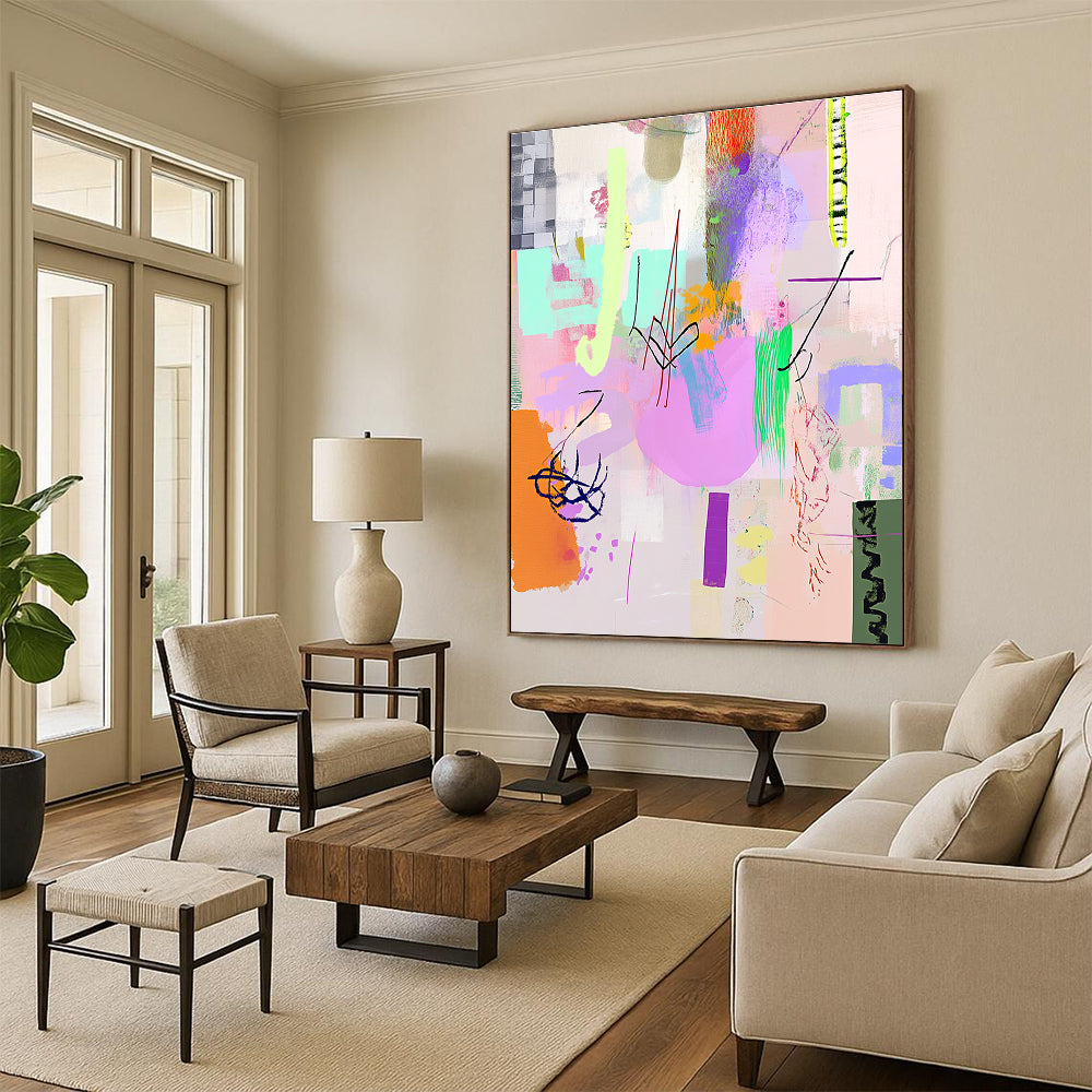 Vibrant Abstract Shapes for Modern Home Playroom & Creative Office Space STSC1042