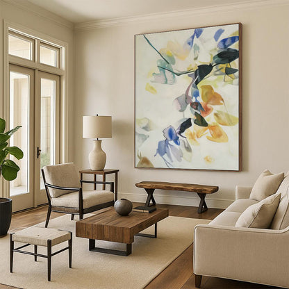 Colorful Ink - Wash Floral Art for Light - Filled Conservatory & Bohemian - Chic Bedroom DLZ0750