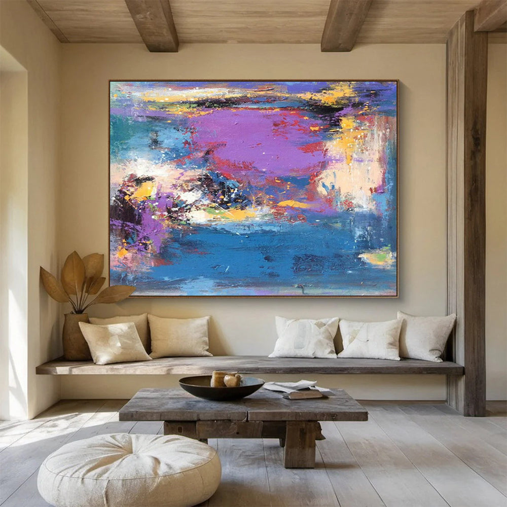 Purple - Blue Abstract Art for Creative Studio Lounges DLZ2545