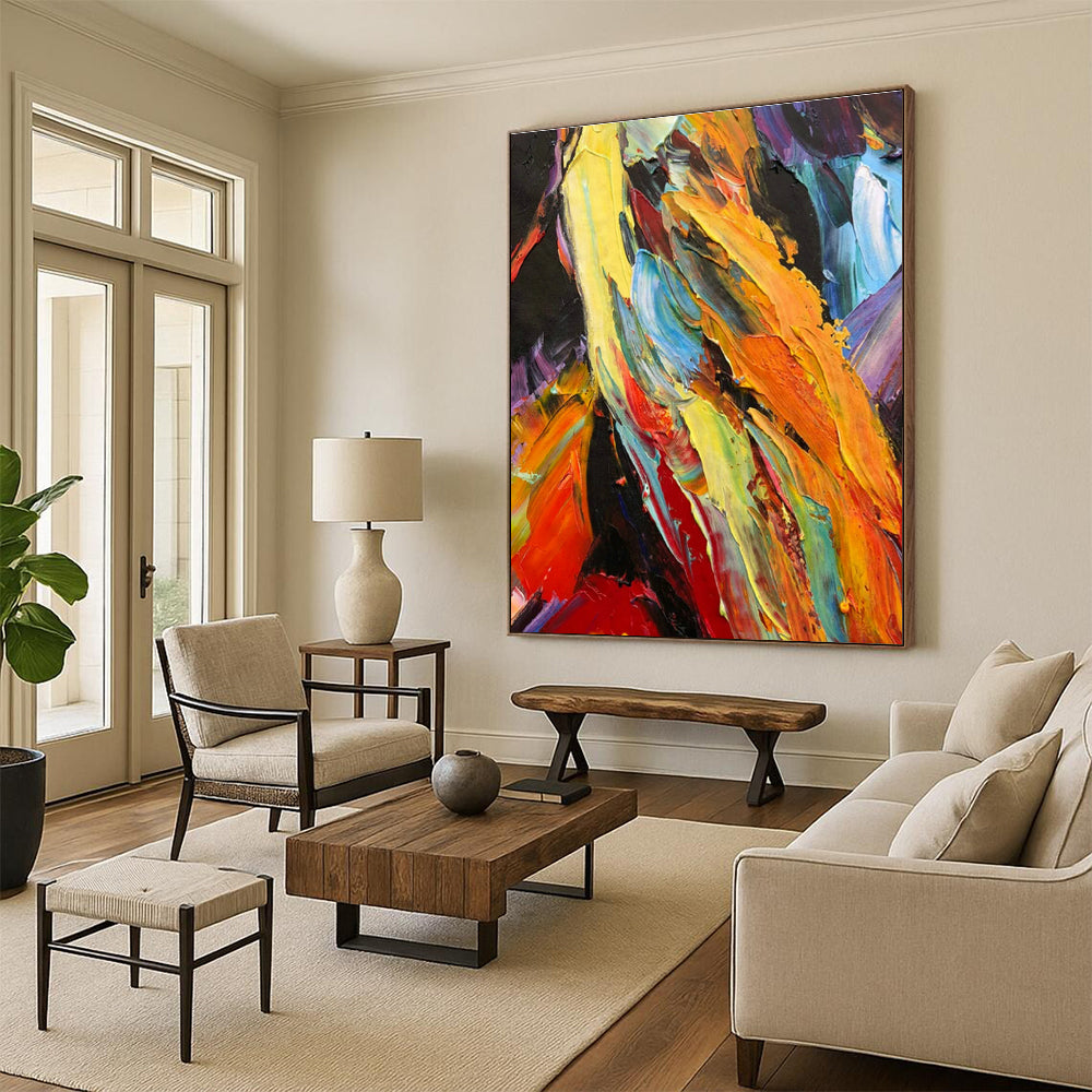Colorful Abstract Painting for Art Studio & Creative Café DLZ1288
