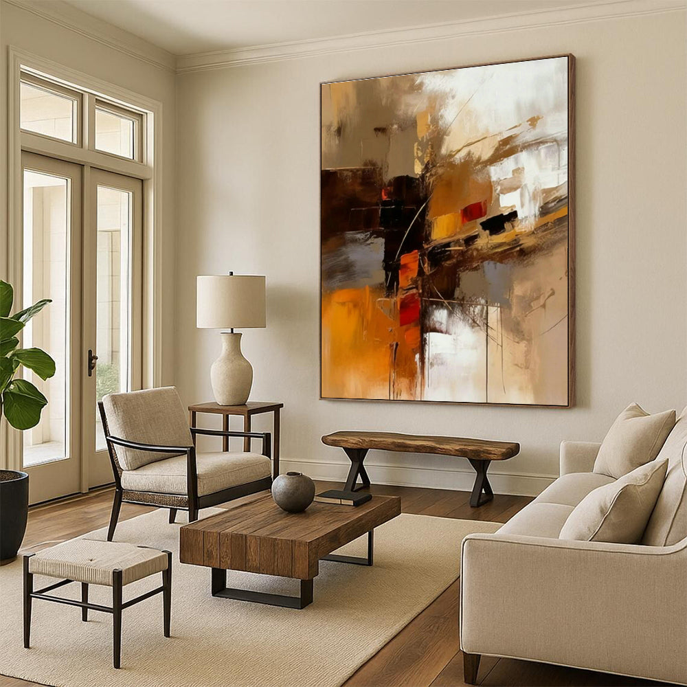 Dynamic Warm - Toned Art for Creative Studio & Modern Lounge DLZ1444