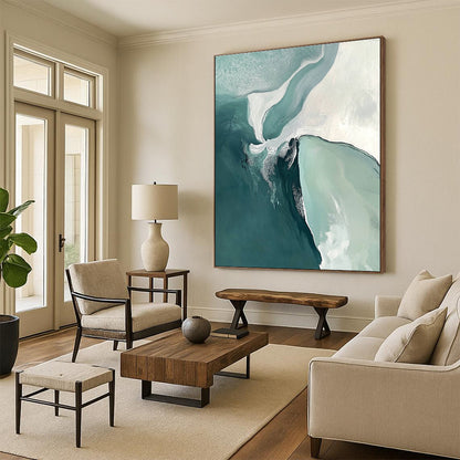 Abstract Aerial Ocean View for Contemporary Art Studio & Luxury Yacht Club STSC534