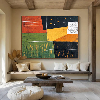 Geometric Landscape Art for Modern Farmhouse & Art - Themed Café SC520