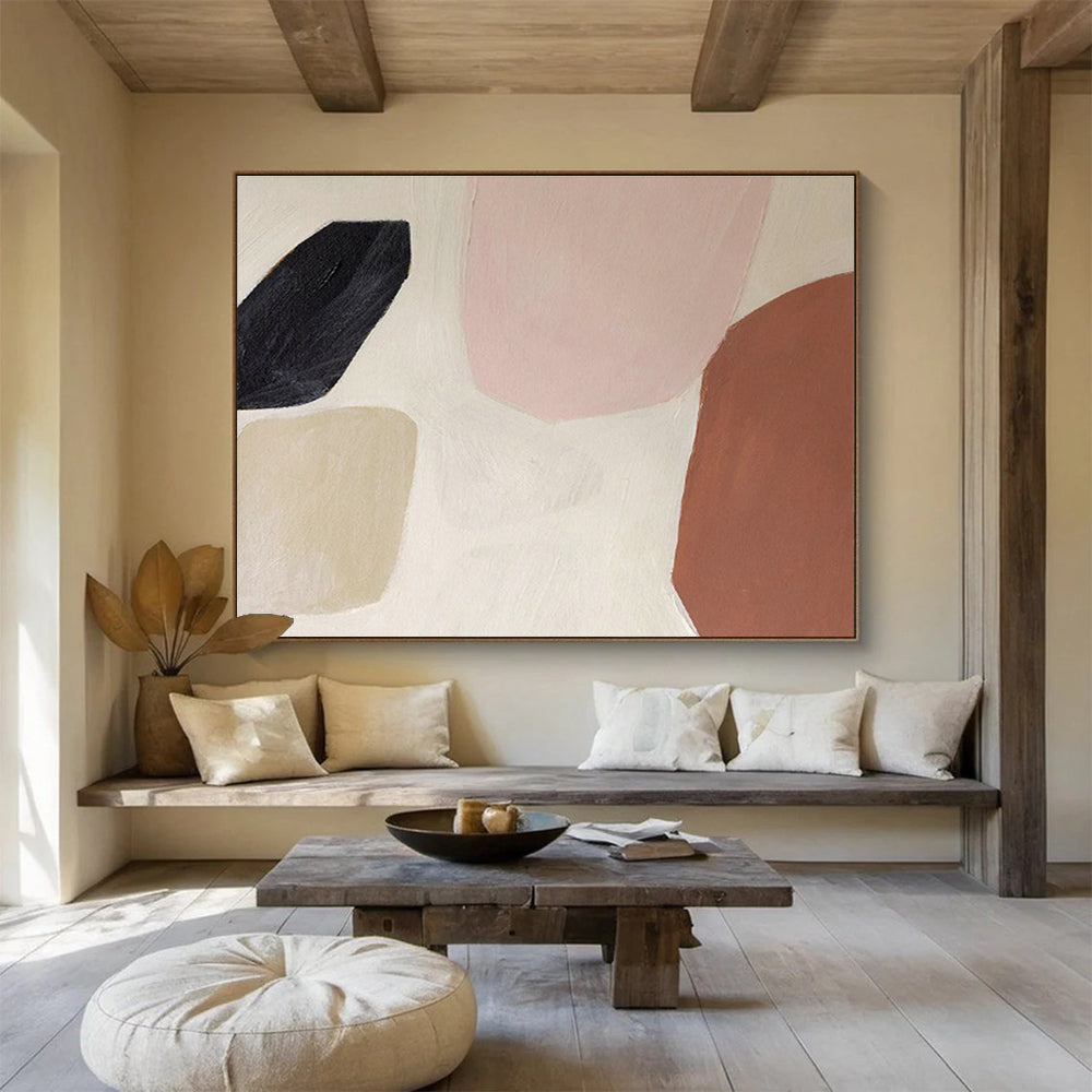 Soft - Color Geometric Abstract Art for Wellness Spa Waiting Area DLZ2962