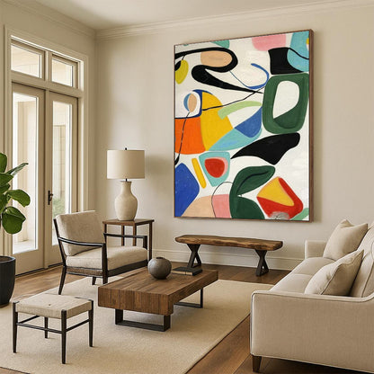 Playful Colorful Shapes Art for Children’s Playroom & Creative Coworking Space DLZ1469