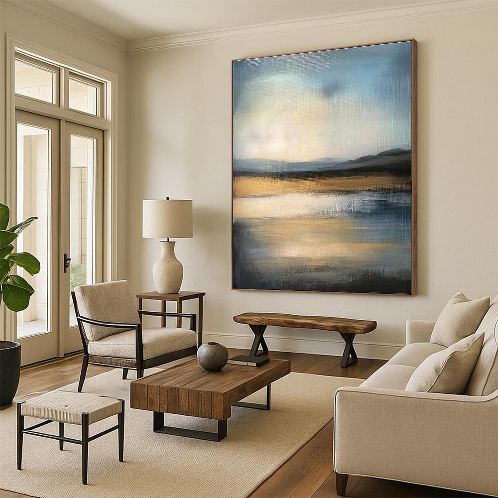 Abstract Landscape Impressionistic Art for Bohemian - Style Lounge & Creative Home Studio STSC1495