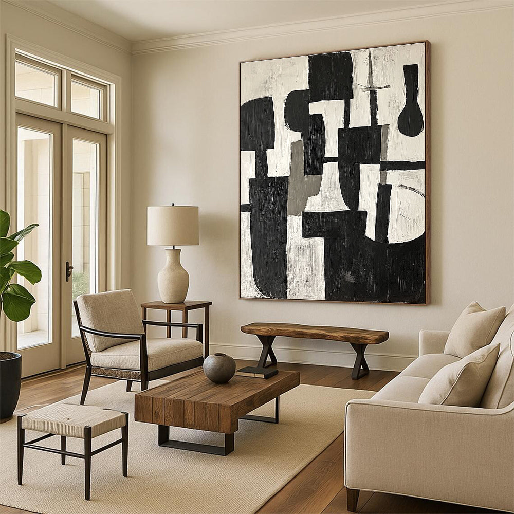 Monochromatic Abstract Art for Gallery & Library STSC675