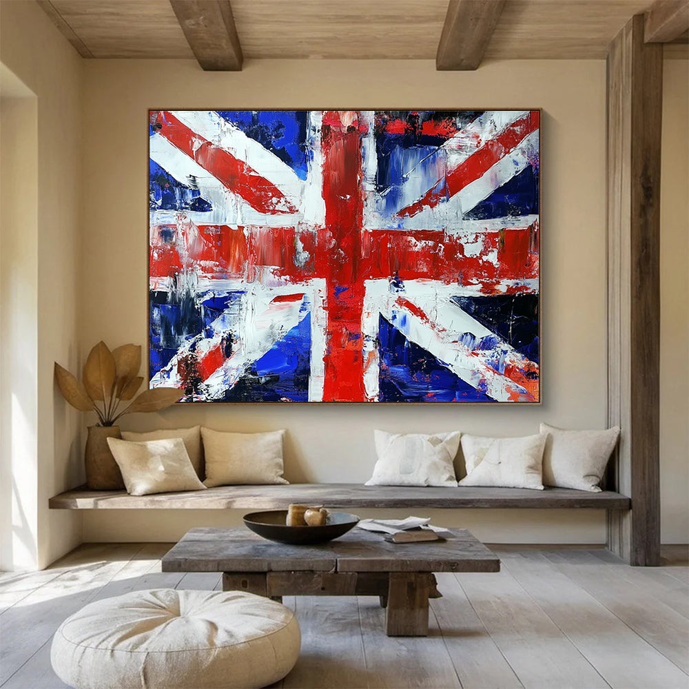 Abstract Union Jack Art for British Pub & Retro - Style Café SC200