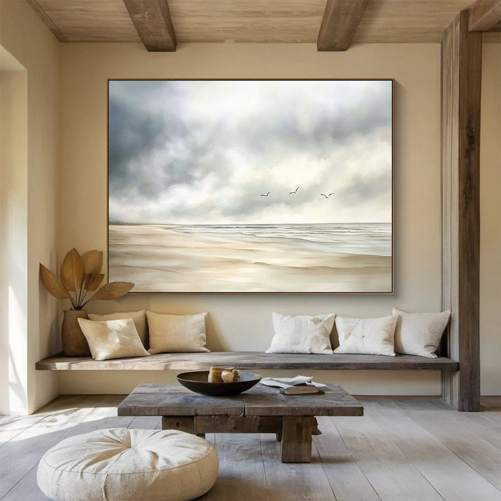 Serene Coastal Art for Seaside Cottage & Yoga Studio SC616