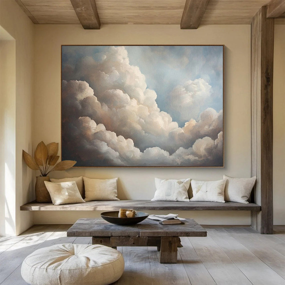 Cloud Oil Painting for Serene Bedroom Ceiling Overlooks DLZ2566